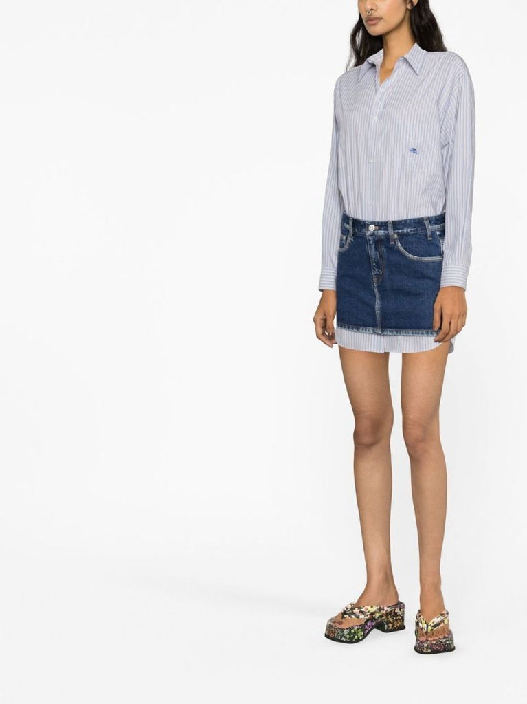 Blue Stripe Print Shirt