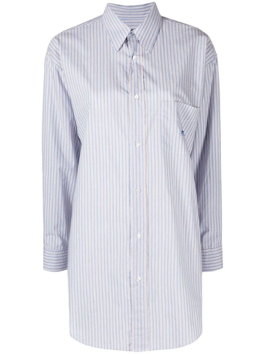 Blue Stripe Print Shirt