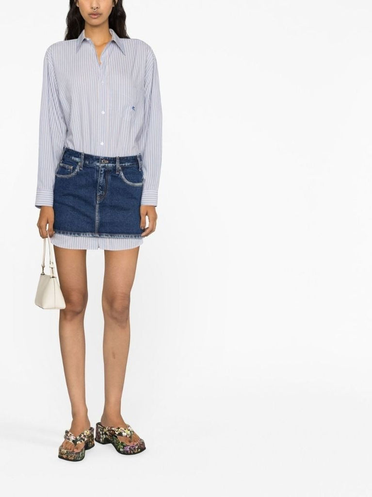 Blue Stripe Print Shirt