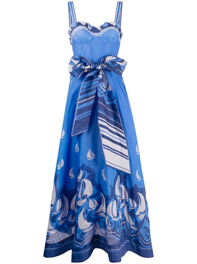 Blue High Tide Maxi Dress