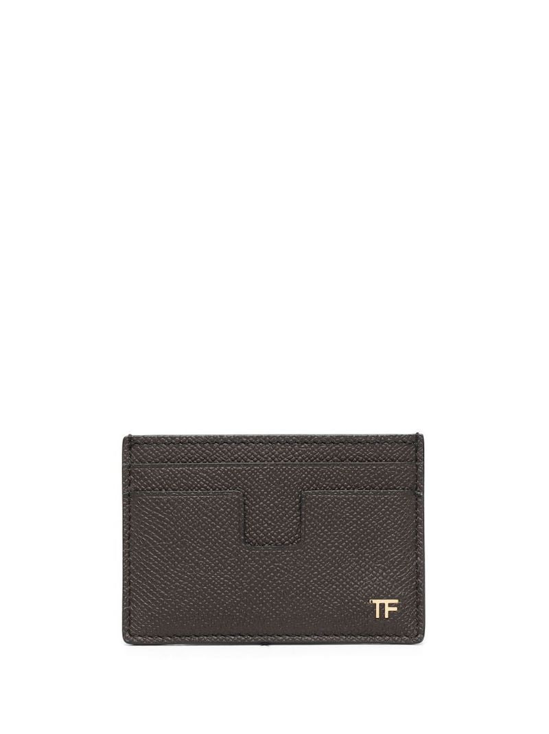 Brown Logo-plaque Leather Card Holder