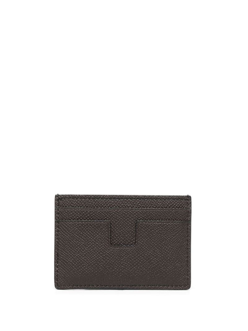 Brown Logo-plaque Leather Card Holder