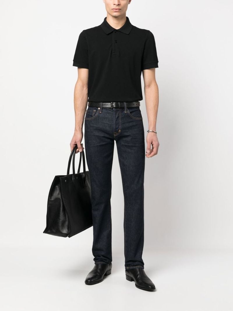 Black Cotton Polo Shirt