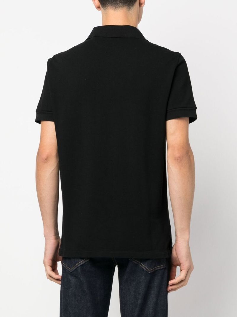 Black Cotton Polo Shirt