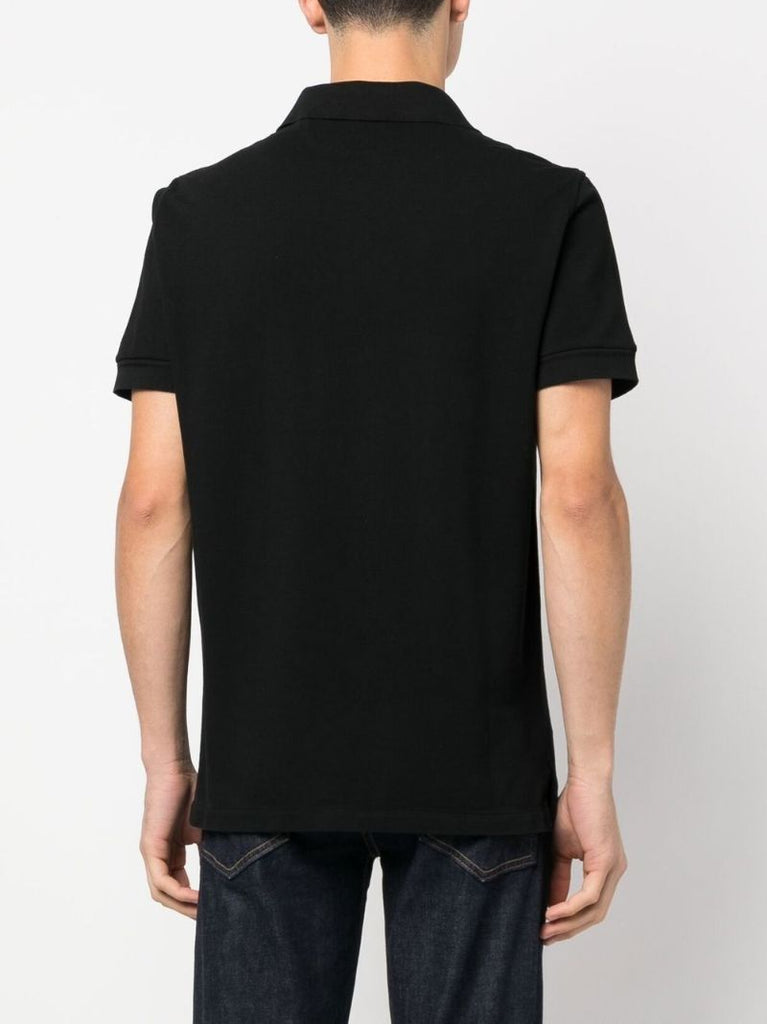 Black Cotton Polo Shirt