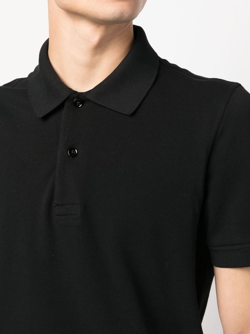 Black Cotton Polo Shirt