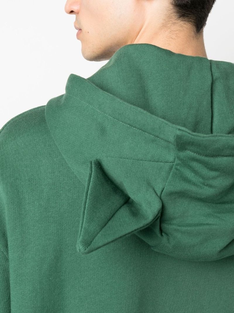 Green Graphic Print Organic Cotton Hoodie