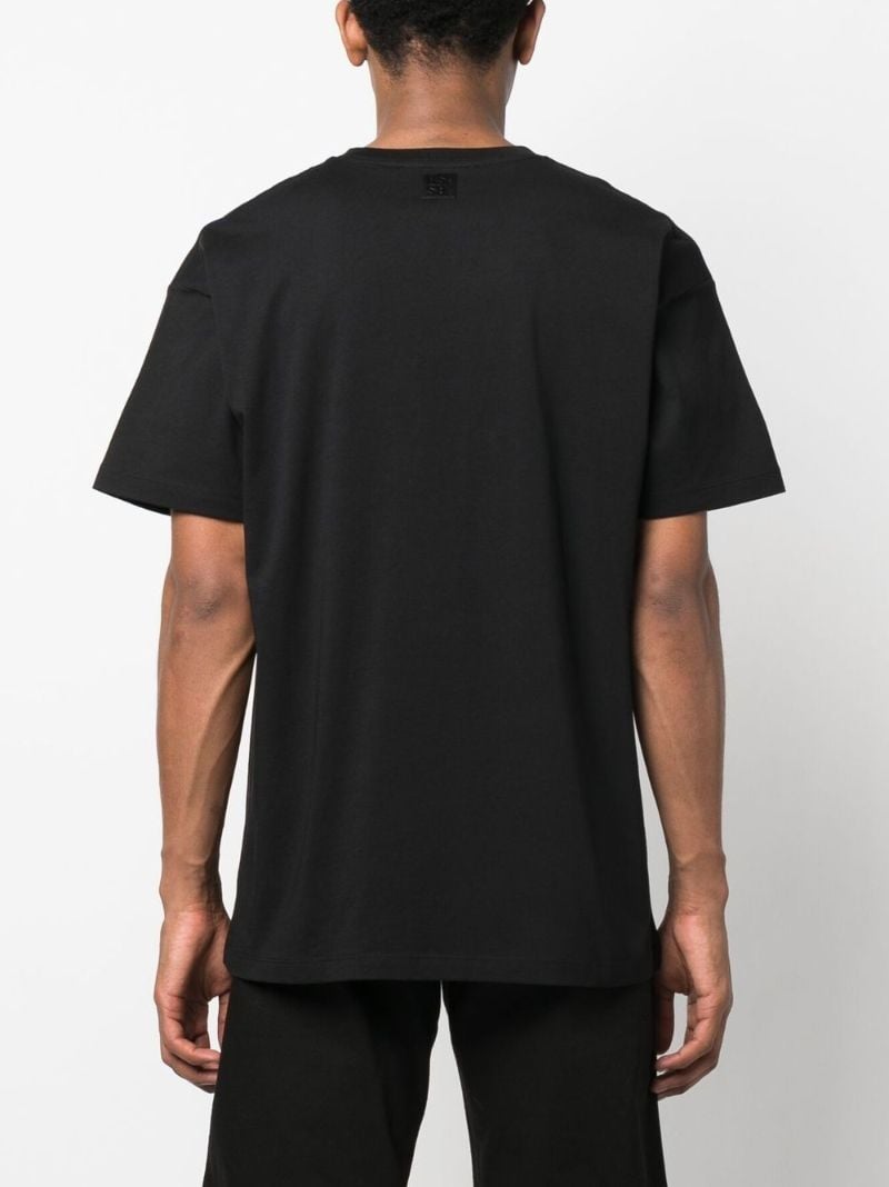 Black Hand Sign Print T-shirt