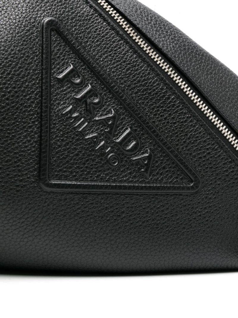 Black Cross Leather Shoulder Bag