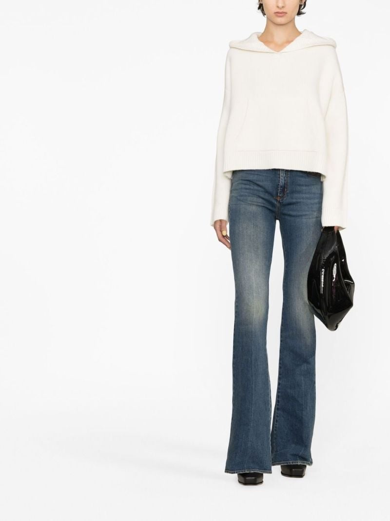Blue High-rise Bootcut Jeans
