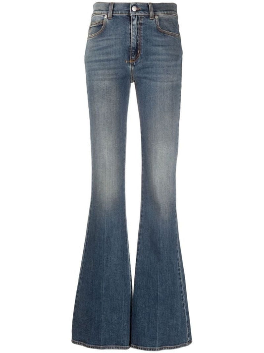 Blue High-rise Bootcut Jeans