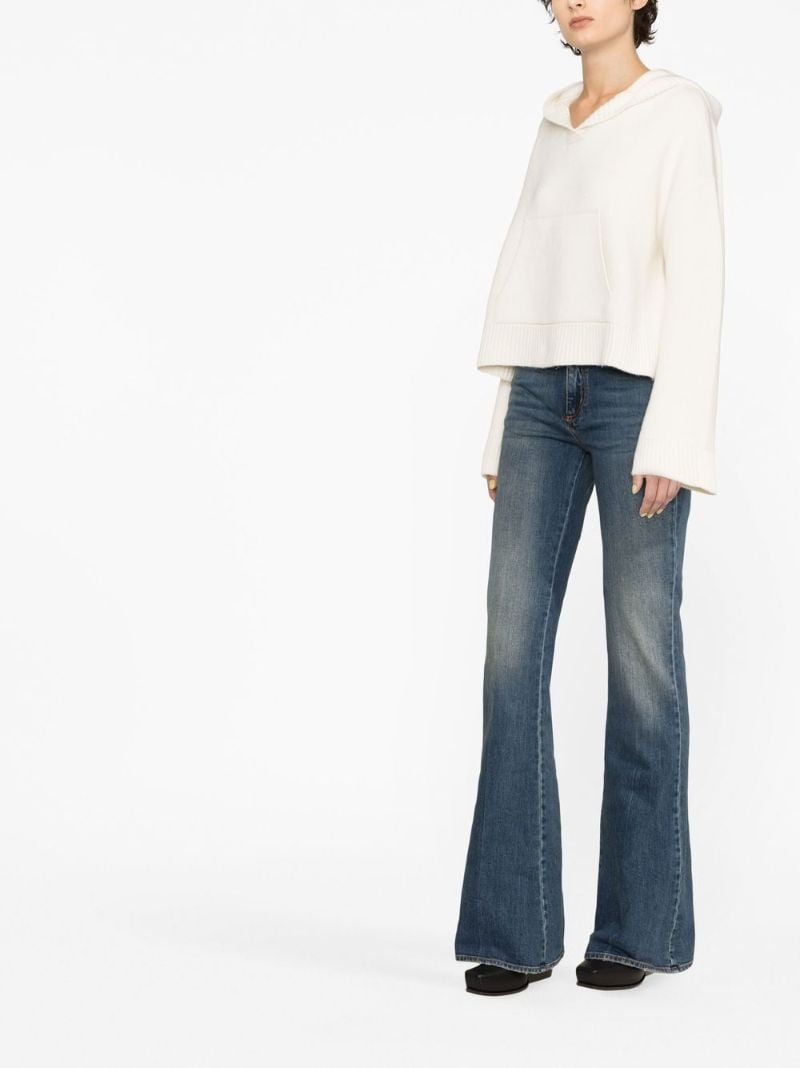Blue High-rise Bootcut Jeans