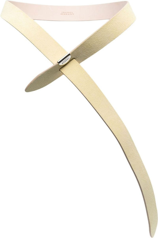 Yellow Lecce Suede Belt