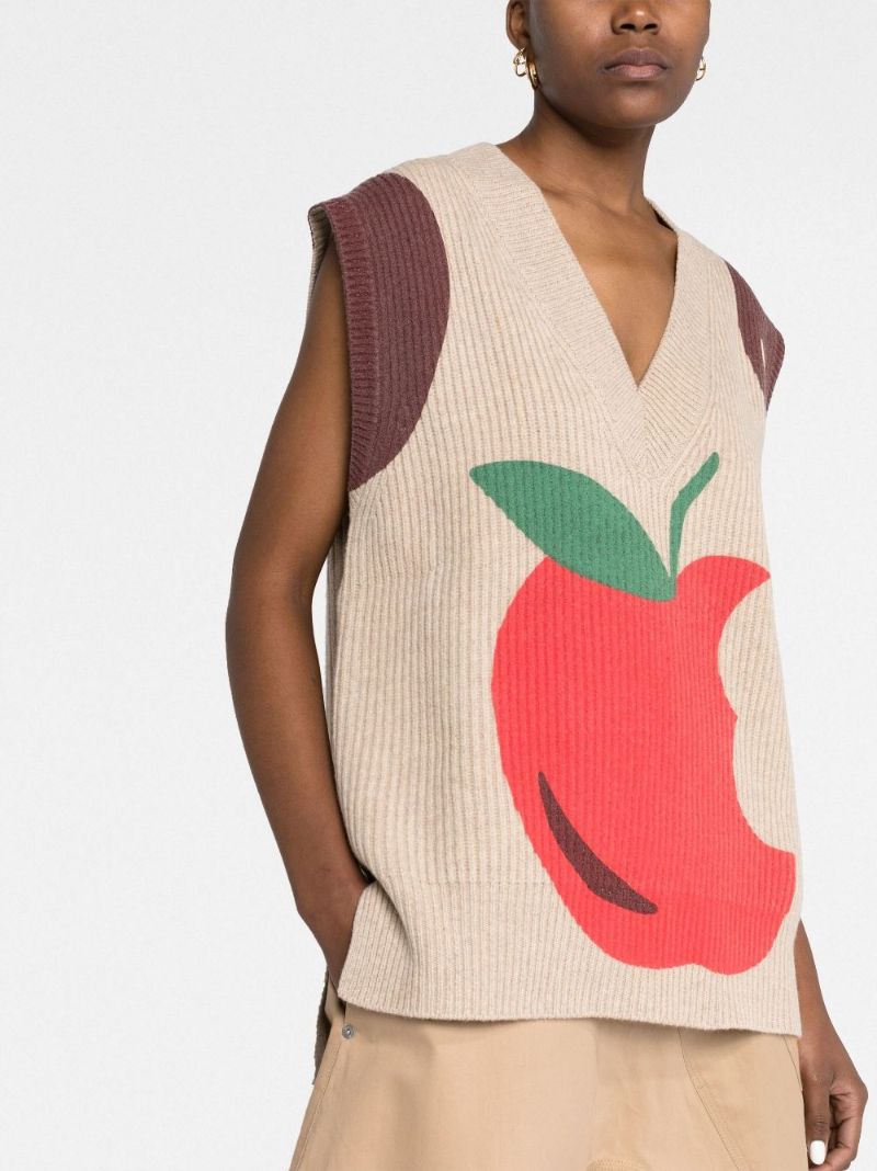 Neutral V-neck Knitted Vest