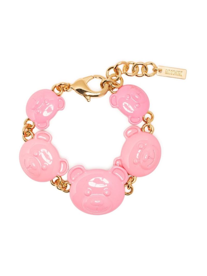 Gold-tone Teddy Bear Chain Bracelet