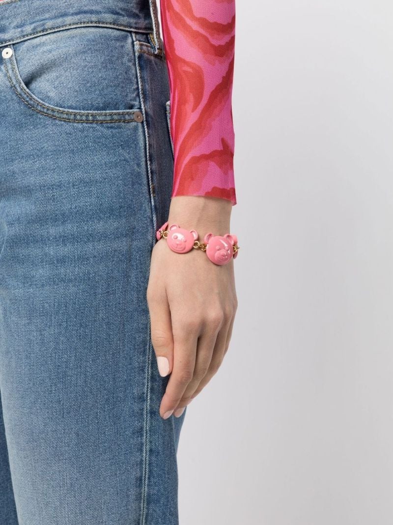Gold-tone Teddy Bear Chain Bracelet