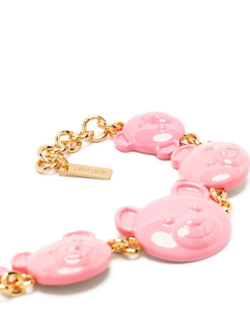 Gold-tone Teddy Bear Chain Bracelet