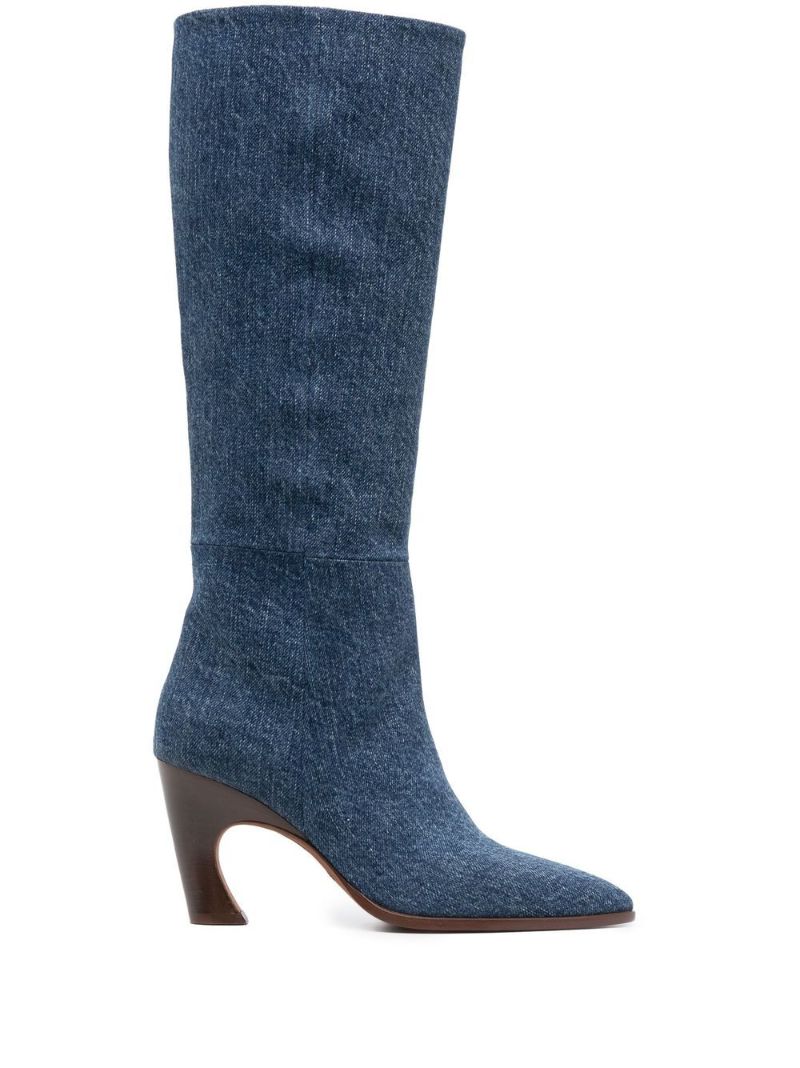 Blue Oli 80 Denim Knee-high Boots