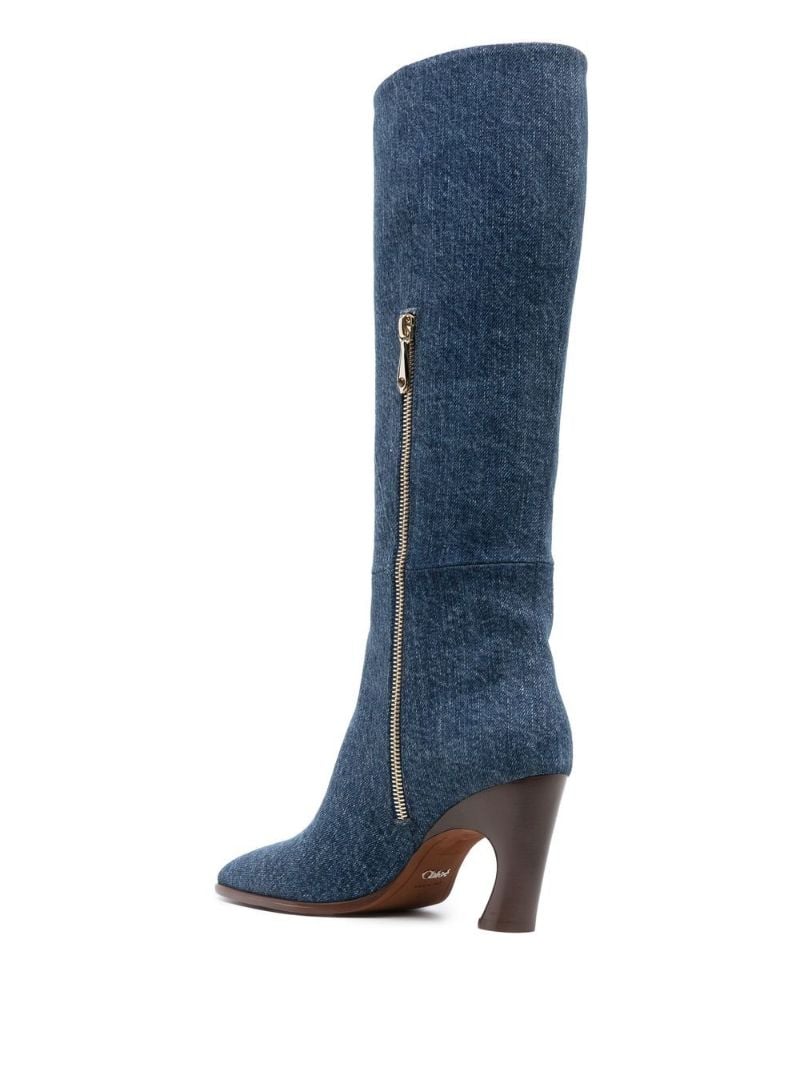 Blue Oli 80 Denim Knee-high Boots