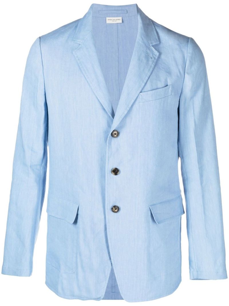Blue Single-breasted Blazer