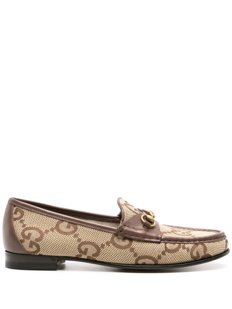 Brown Jordaan Maxi Gg Canvas Loafers
