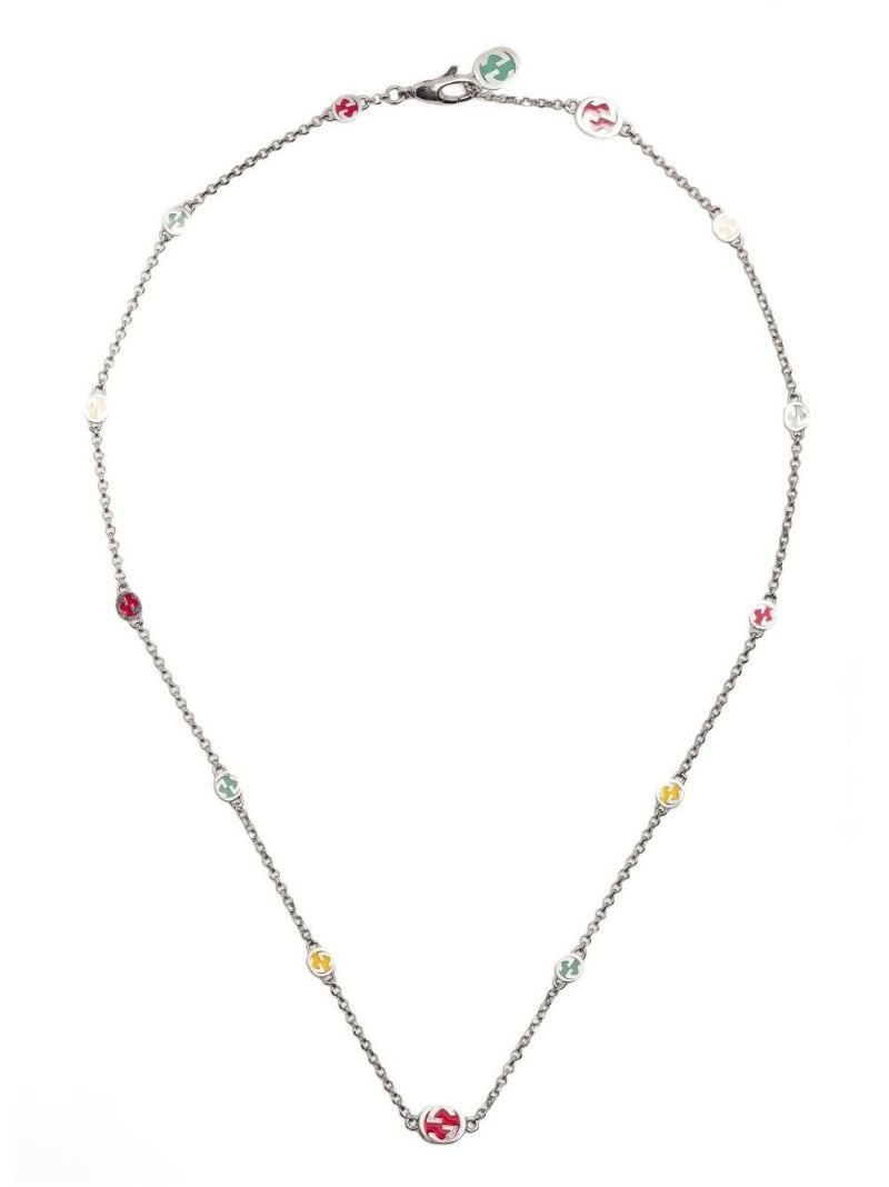 Sterling Silver Interlocking G Necklace