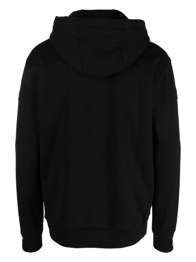 Black Logo Print Hoodie