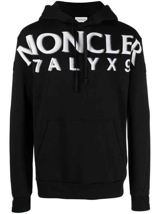 Black Logo Print Hoodie