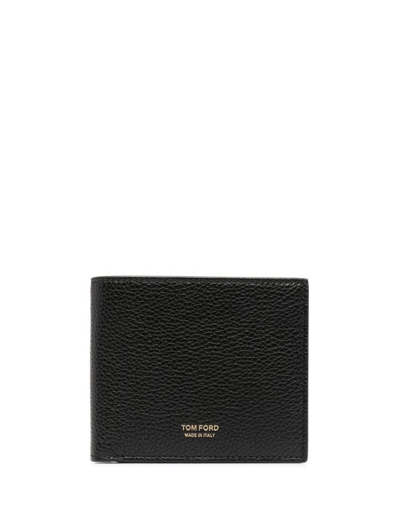 Black Embossed Logo Bi-fold Wallet