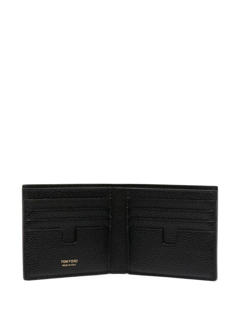 Black Embossed Logo Bi-fold Wallet