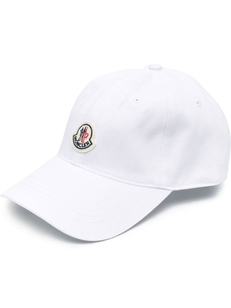 White Embroidered Logo Baseball Hat
