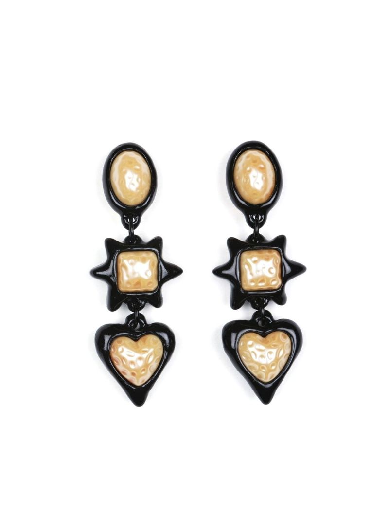 Gold-tone Foxy Brown Drop Earrings