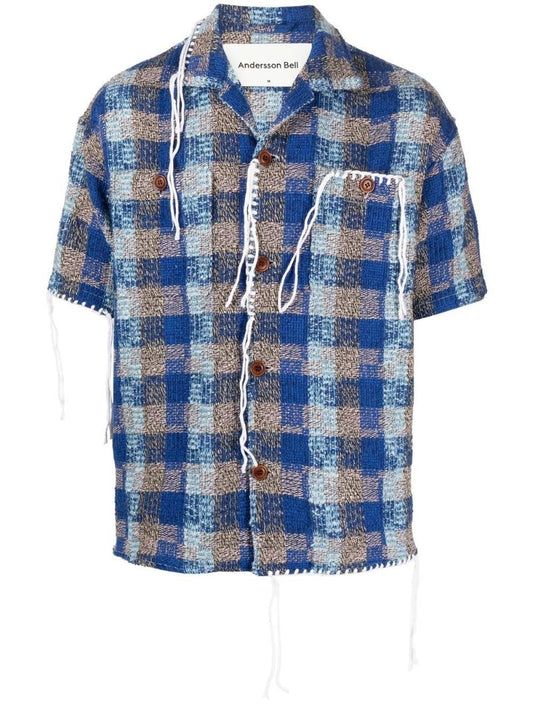 Blue Checked Whipstitch Shirt