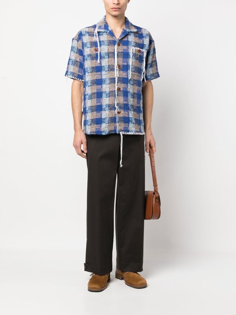 Blue Checked Whipstitch Shirt