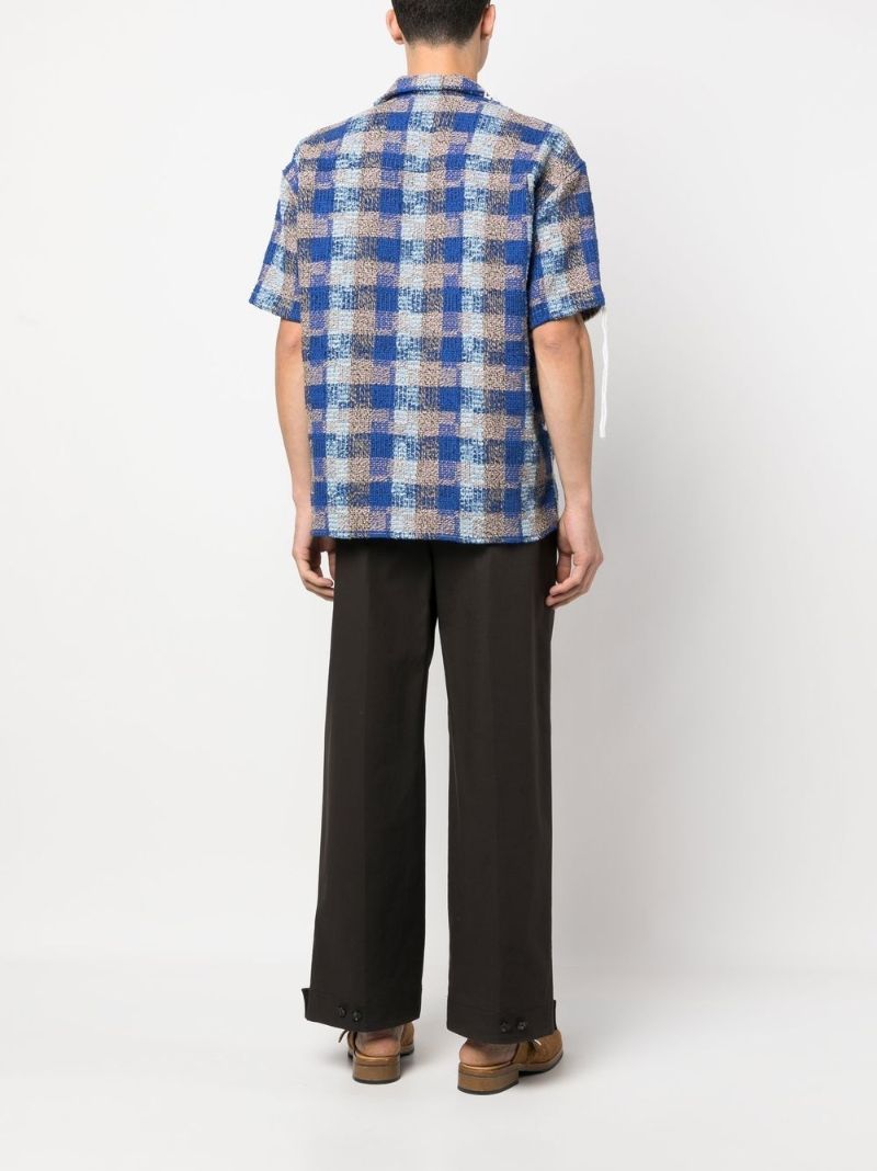 Blue Checked Whipstitch Shirt