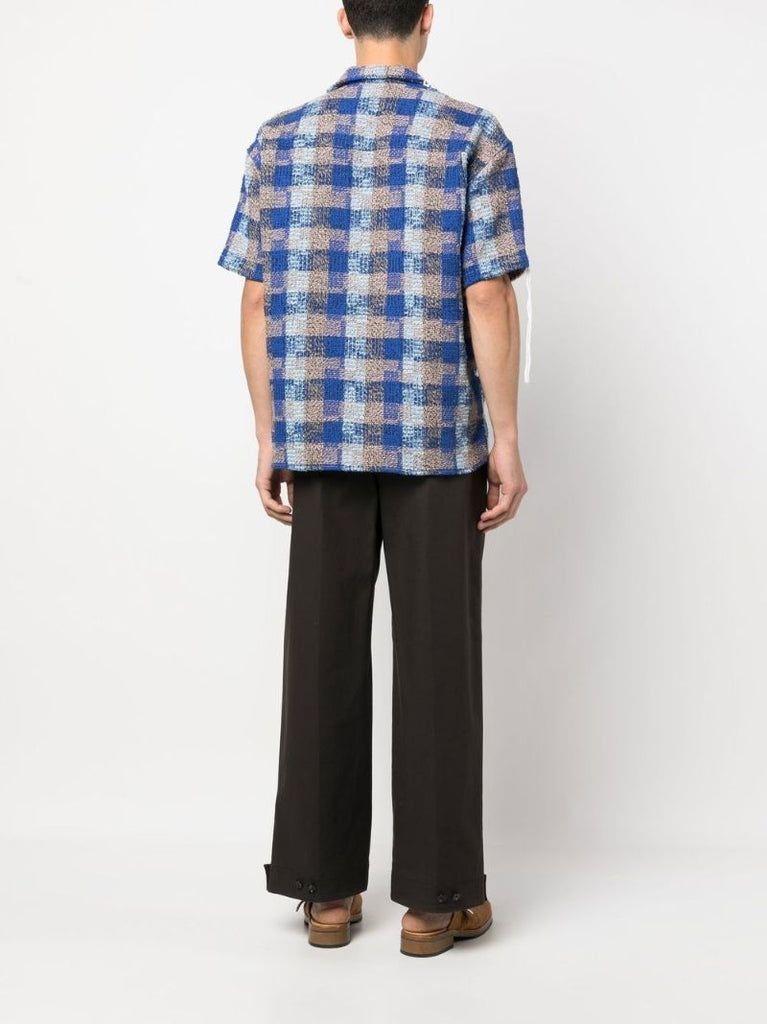 Blue Checked Whipstitch Shirt