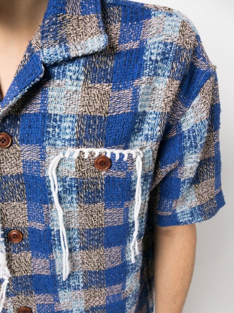 Blue Checked Whipstitch Shirt