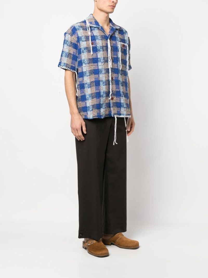 Blue Checked Whipstitch Shirt
