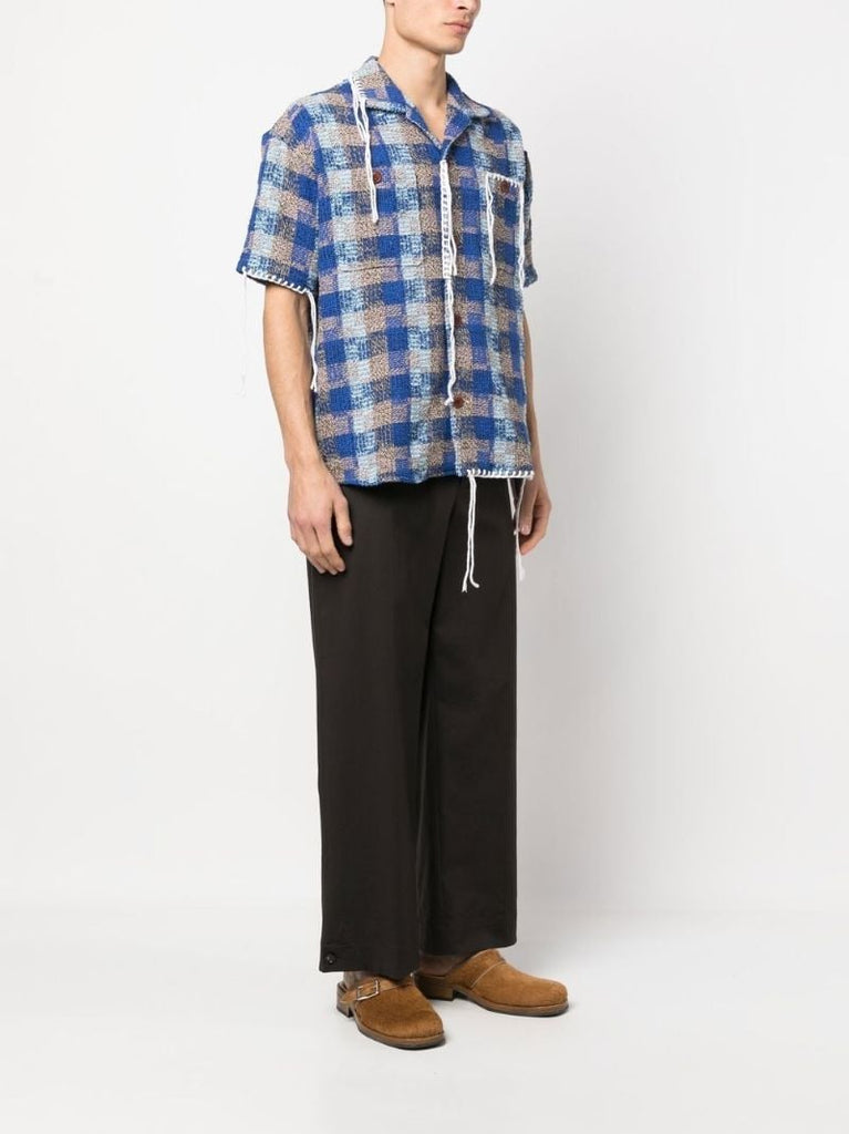 Blue Checked Whipstitch Shirt