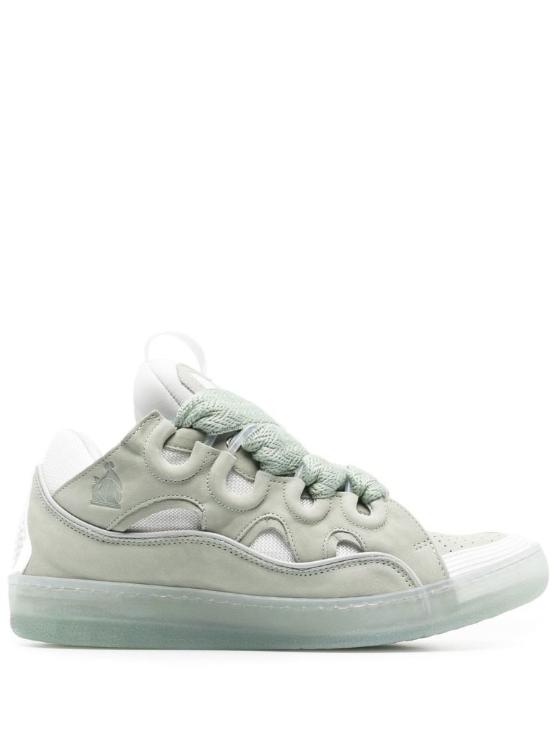 Green Curb Leather Sneakers