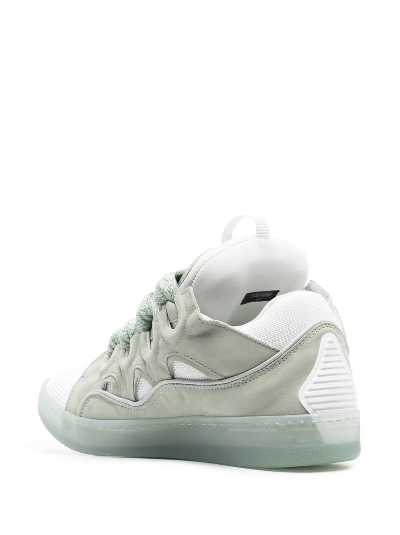 Green Curb Leather Sneakers
