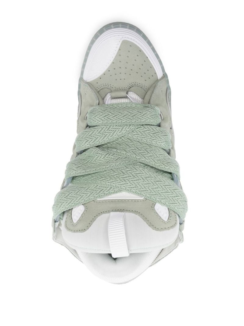 Green Curb Leather Sneakers