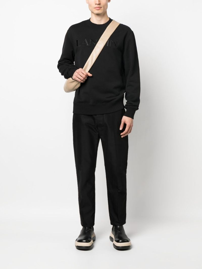Black Logo Embroidered Sweatshirt