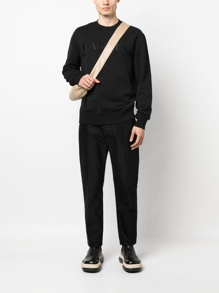 Black Logo Embroidered Sweatshirt