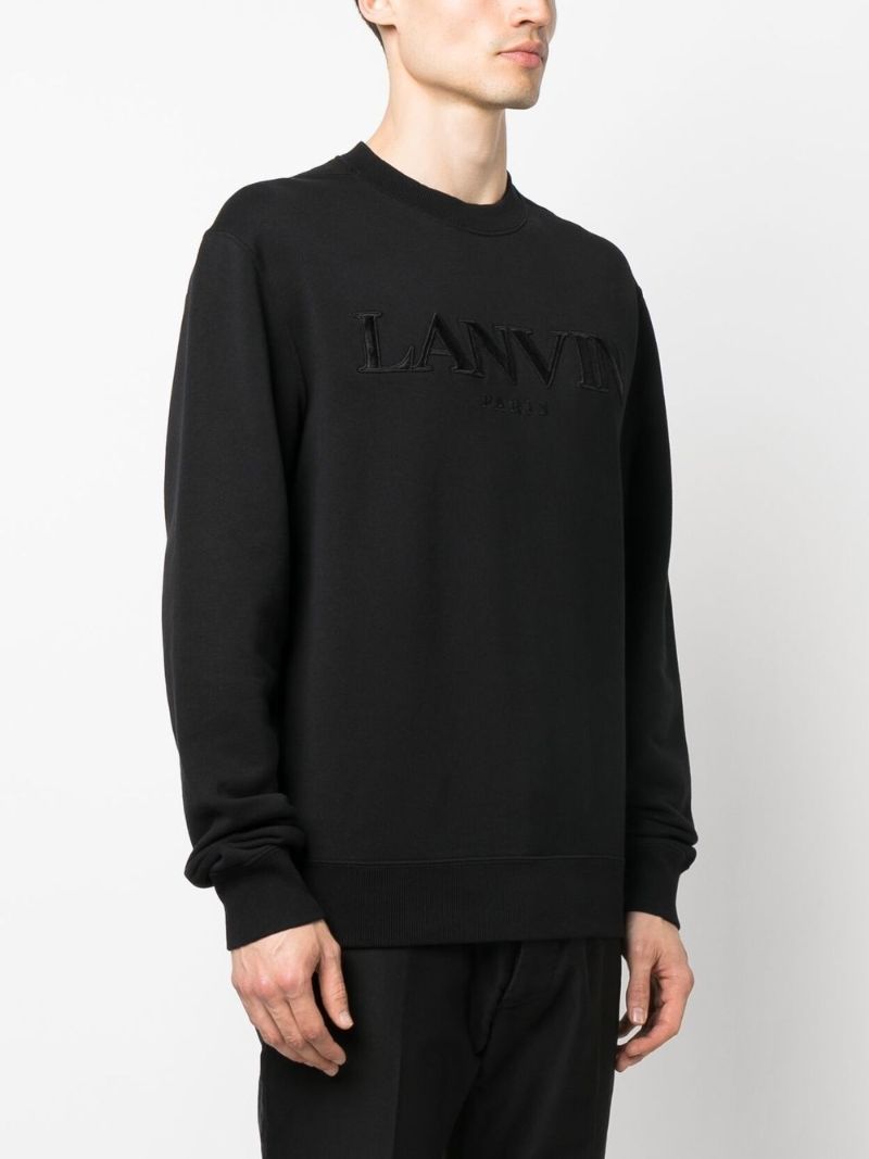 Black Logo Embroidered Sweatshirt