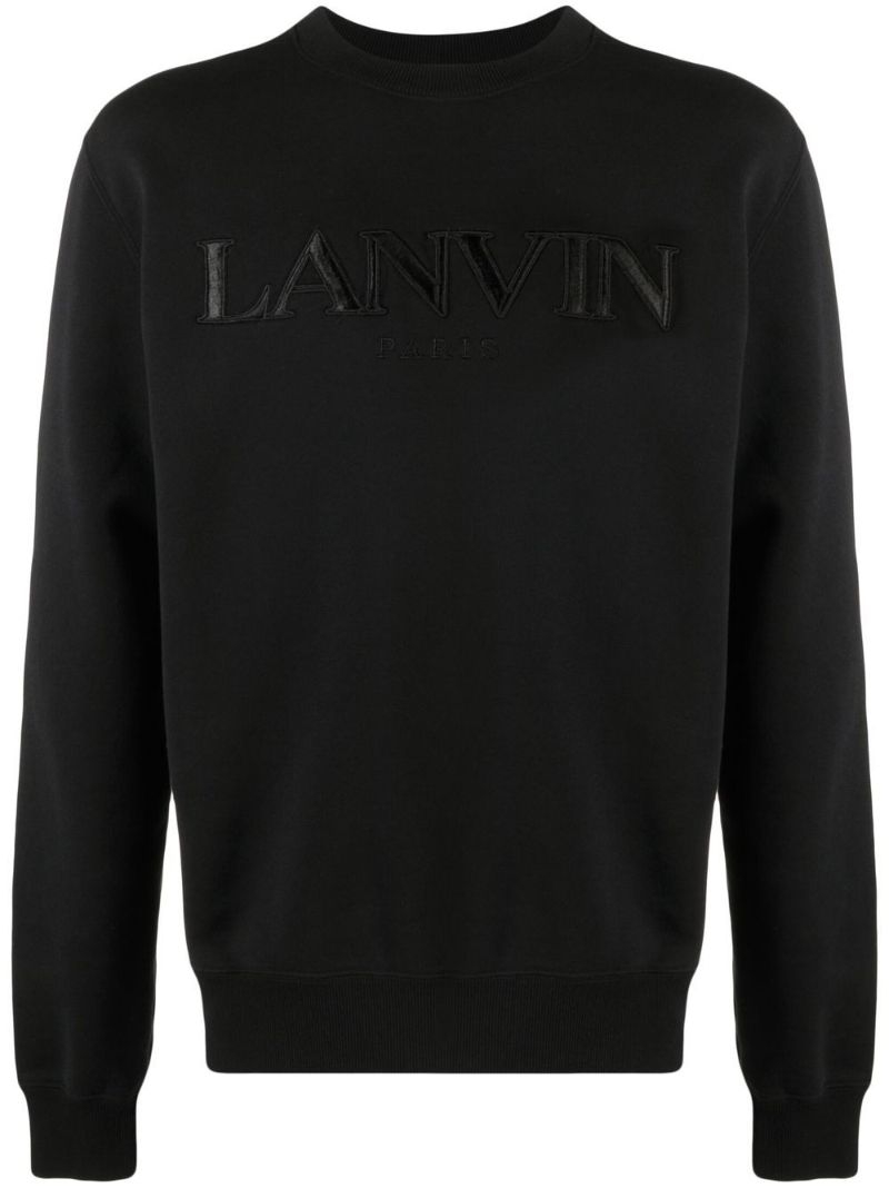 Black Logo Embroidered Sweatshirt