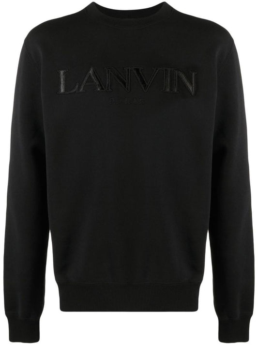 Black Logo Embroidered Sweatshirt
