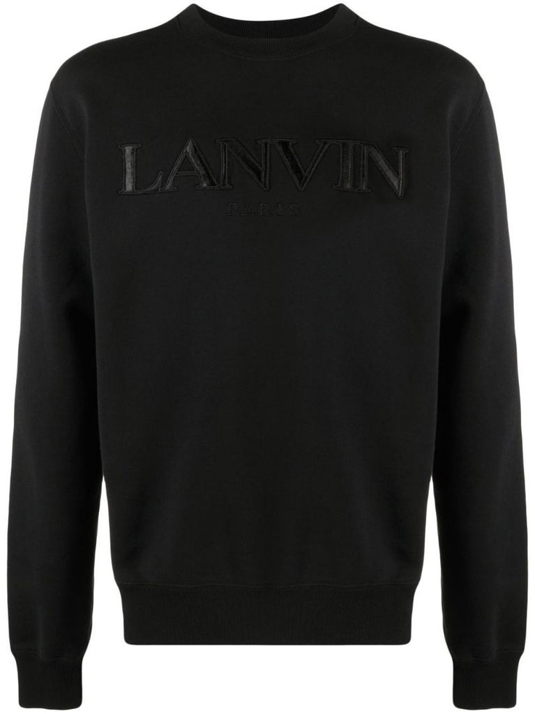Black Logo Embroidered Sweatshirt