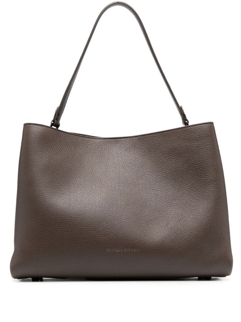 Brown Leather Shopper Bag