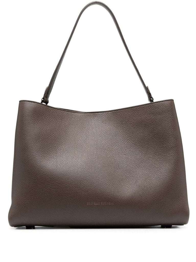 Brown Leather Shopper Bag